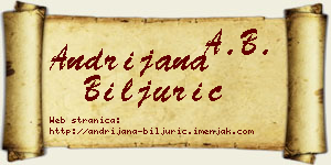 Andrijana Biljurić vizit kartica